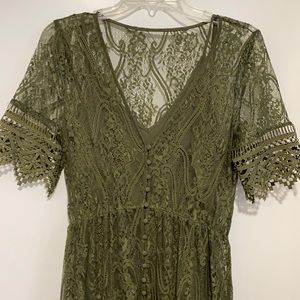 Green Shyanne Lace Maxi